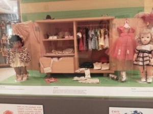 2 dolls + wardrobe